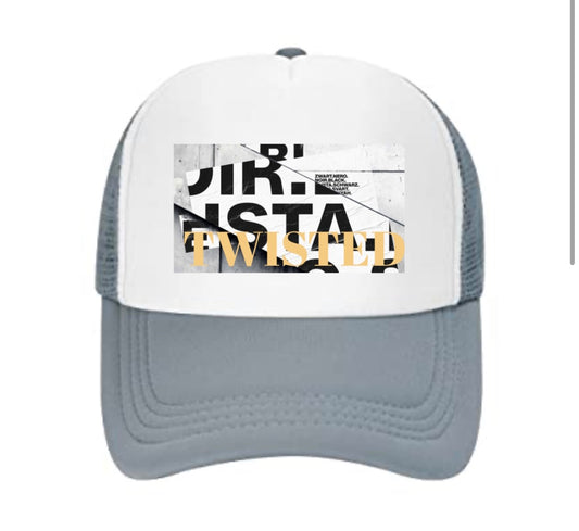 Grey "Twisted" Truckerz Hat